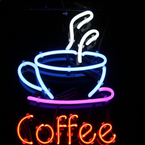 neon, coffee, sign, signage, illuminated, bright, advertising, night, cafe, restaurant, cafeteria, commercial, advertise, black coffee, black restaurant, black night, black neon, neon, neon, neon, neon, neon, coffee, coffee, cafeteria, cafeteria